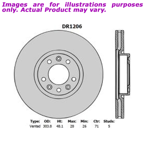 New PROTEX Disc Rotor For CITROEN GRAND C4 PICASSO 2.0L 4D Wagon FWD DR1206