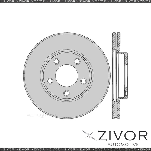 Brake Rotor-Front For MAZDA MAZDA3 SP20 SKYACTIV BL 2.0L 4D Sdn PE-VPS 2011-2014
