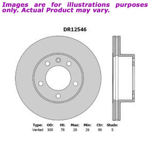 New PROTEX Brake Rotor - Front For HSV GTS VE VE 6.2L 4D Sedan RWD DR12546