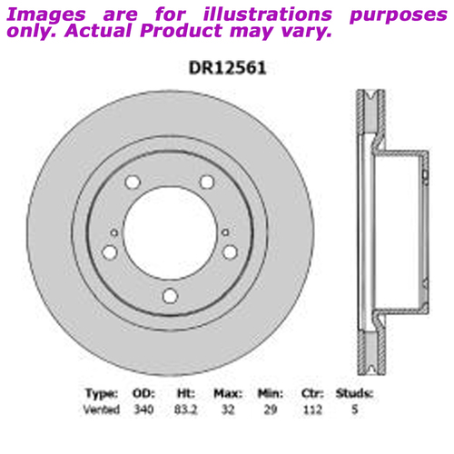 New PROTEX Brake Rotor - Front For LEXUS LX570 URJ201R URJ201 5.7L DR12561
