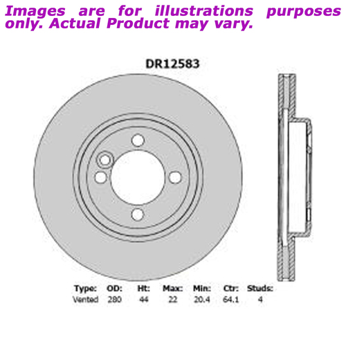 New PROTEX Brake Rotor - Front For MINI COOPER R58 R58 1.6L DR12583