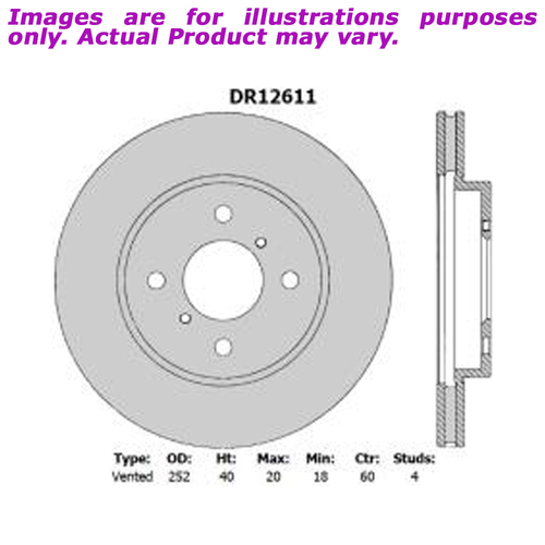 New PROTEX Brake Rotor - Front For SUZUKI SWIFT FZ ZC82S 1.4L DR12611
