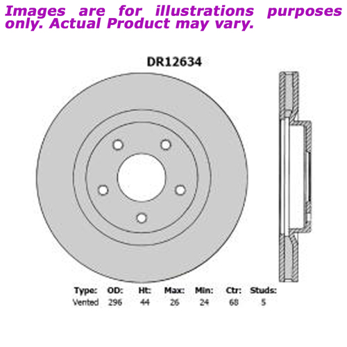 New PROTEX Brake Rotor - Front For BMW X6 E71 E71 3.0L 4D Coupe AWD DR12634