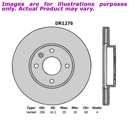 New PROTEX Disc Rotor For HOLDEN SPARK MP DC48A 1.4L 4D Hatchback FWD DR1276