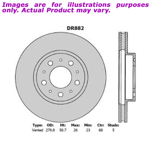 New PROTEX Brake Rotor - Front For BMW X6 E71 E71 4.4L 4D Coupe AWD DR882
