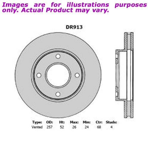 New PROTEX Brake Rotor - Front For NISSAN VANETTE M20 M20 1.6L DR913