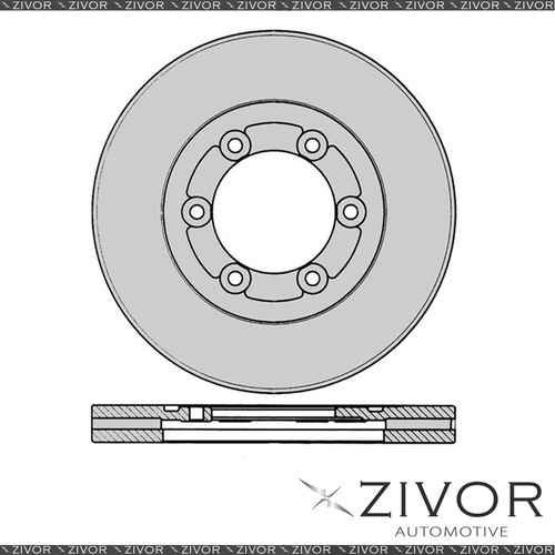 New PROTEX Rotor - Front For FORD COURIER PD 2D Ute 4WD 1996 - 1999 #DR959