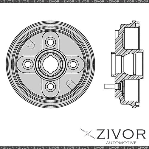 PROTEX Brake Drum For DAIHATSU CHARADE . EJDE 3 Cyl MPFI 2003-2005 #DRUM4139