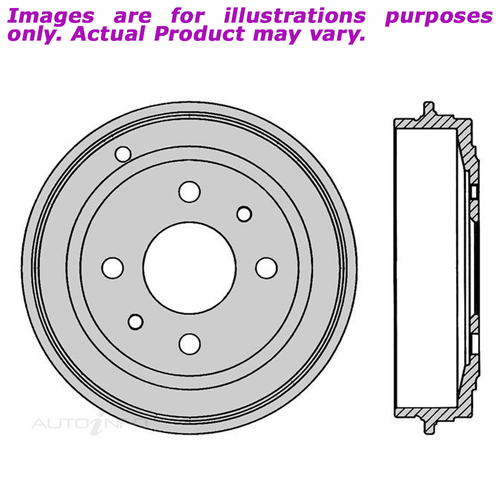 New PROTEX Brake Drum For FIAT 500 1.2L 2D Hatchback FWD DRUM4206