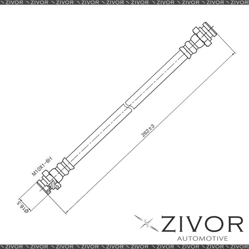 PROTEX Hydraulic Hose - Rear For NISSAN PRAIRIE M10 4D Wgn FWD 1982 - 1988 H1152