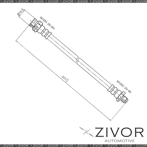 PROTEX Hydraulic Hose-Rear For MAZDA 1300 . 2D Sdn RWD 1970-1977 #H1200