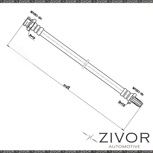 PROTEX Hydraulic Hose-Front For MITSUBISHI SIGMA GJ 2D Cpe RWD 1980-1981 #H1220