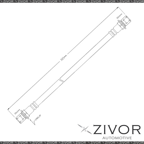 PROTEX Hydraulic Hose - Front For TOYOTA T18 TE72R 2D H/B RWD 1979 - 1983 #H1450