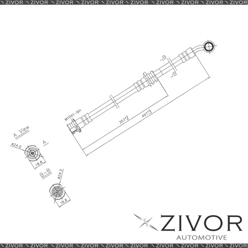 PROTEX Hydraulic Hose - Front For NISSAN PULSAR N13 4D H/B FWD 1987 - 1991 H1517