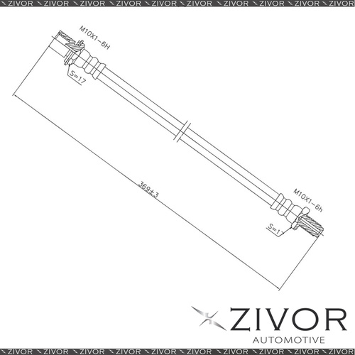 PROTEX Hydraulic Hose-Rear For TOYOTA 4 RUNNER LN130R 4D SUV 4WD 1989-1996 H1547