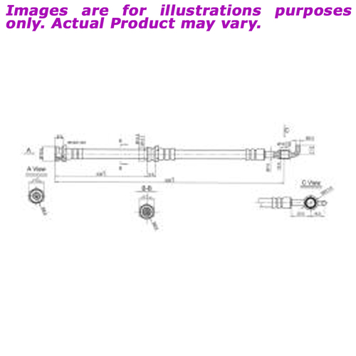 PROTEX Brake Hydraulic Hose - Front Right For FORD COURIER PC SGHE 2.0L H1619