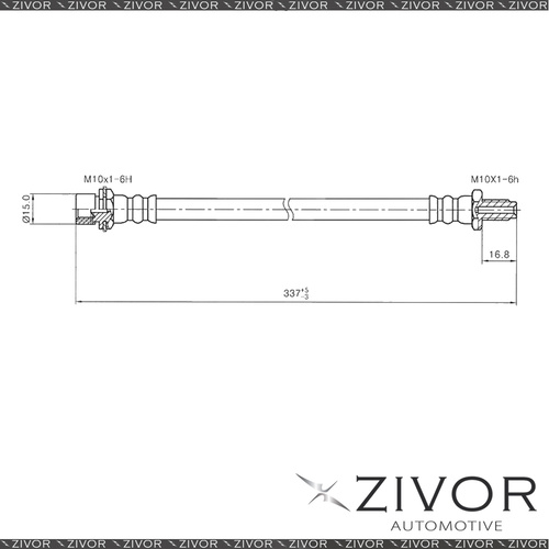 PROTEX Hydraulic Hose-Rear For TOYOTA LANDCRUISER FJ80R 4D 1990-1992 #H1710