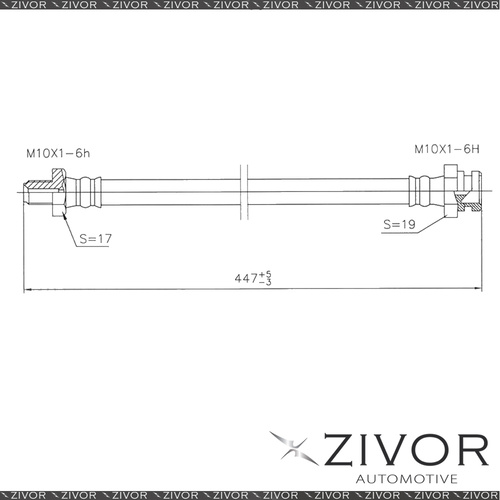 PROTEX Hydraulic Hose - Rear For NISSAN NAVARA D21 4D Ute RWD 1986 - 1997 #H1720