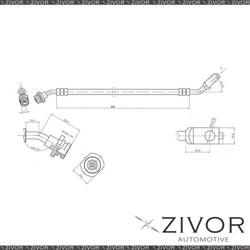 PROTEX Hydraulic Hose-Front For NISSAN TERRANO D21 4D SUV 4WD 1989-1995 #H1723