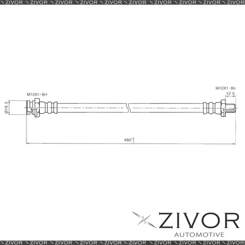 PROTEX Hydraulic Hose - Rear For NISSAN PATROL MQ 2D C/C 4WD 1980 - 1987 #H1770
