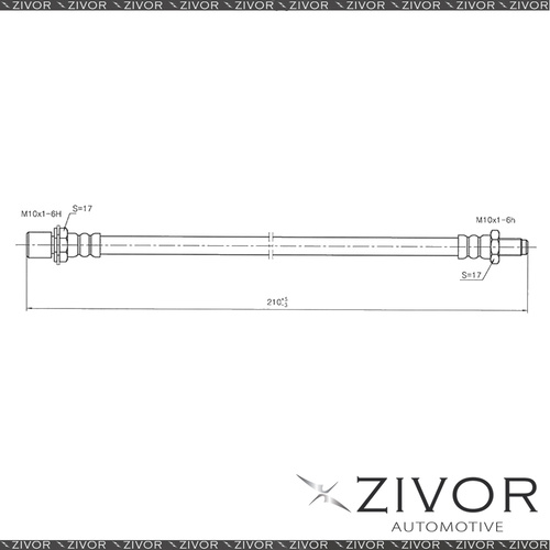 PROTEX Hydraulic Hose-Rear For TOYOTA CROWN MS112R 4D Sdn RWD 1979-1983 #H1802