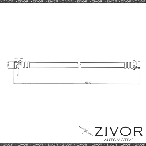 PROTEX Hydraulic Hose-Rear For MITSUBISHI TRITON MG 2D C/C RWD 1989-1990 #H1812
