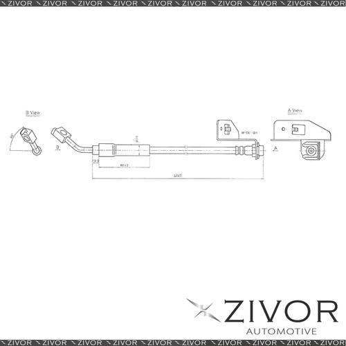 PROTEX Hydraulic Hose - Rear For FORD FAIRMONT AU3 4D Wgn RWD 2001 - 2002 #H1853