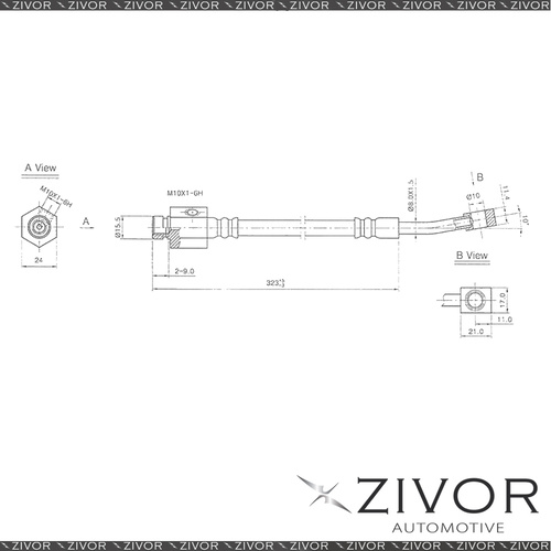 PROTEX Hydraulic Hose-Rear For FORD TL50 AU2 4D Sdn RWD 2000-2001 #H1857