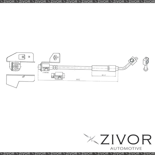 PROTEX Hydraulic Hose - Rear For FORD FALCON BA 2D Ute RWD 2002 - 2005 #H1865
