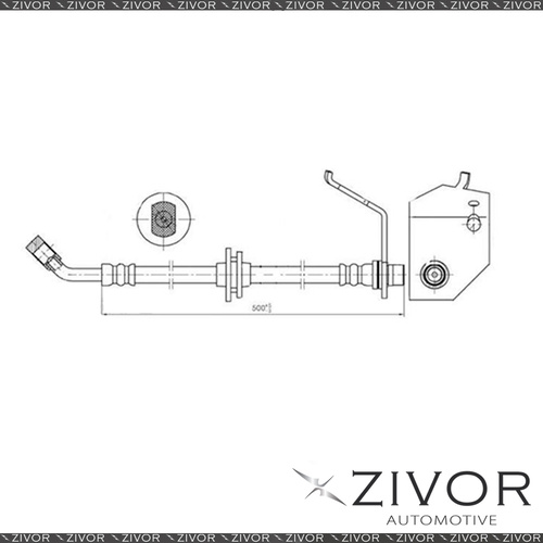 PROTEX Hydraulic Hose-Front For HSV COUPE VZ 2D Cpe AWD 2004-2006 #H1887