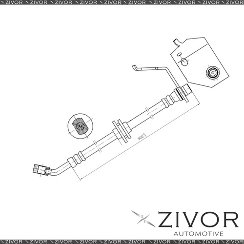 PROTEX Hydraulic Hose-Front For HOLDEN ONE TONNER VZ 2D Tray 4WD 2005-2006 H1888