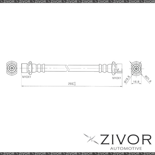 PROTEX Hydraulic Hose-Front For TOYOTA LANDCRUISER VZJ95R 4D 1996-2003 #H2022