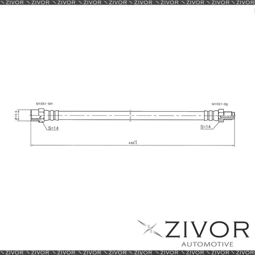 PROTEX Hydraulic Hose-FR For MERCEDES BENZ 280E W114 4D Sdn RWD 1972-1976 #H3129