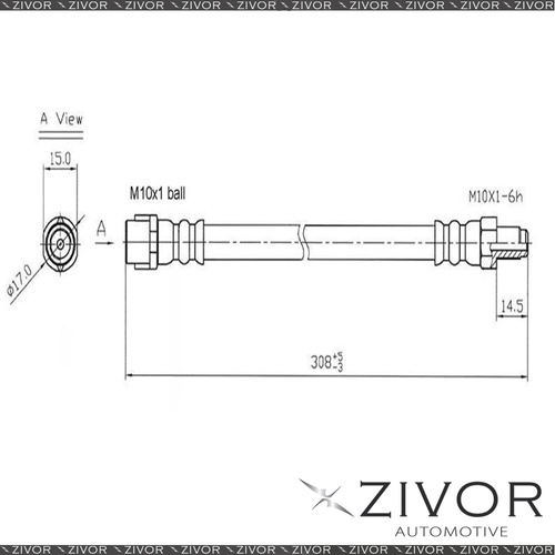 PROTEX Hydraulic Hose-Rear For MERCEDES BENZ C220 W202 4D Sdn RWD 1994 - 1996