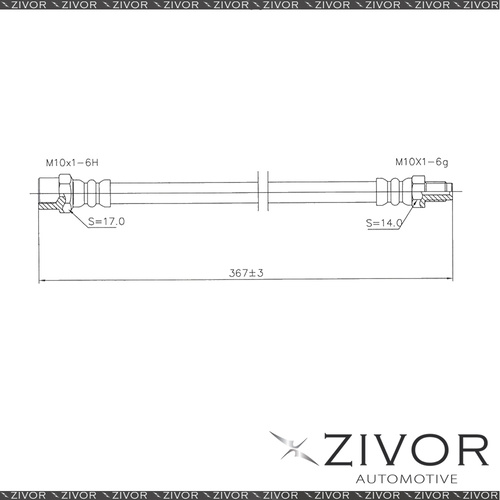 PROTEX Hydraulic Hose-Front For MERCEDES BENZ 280CE W123 2D Cpe 1977-1985 #H3138