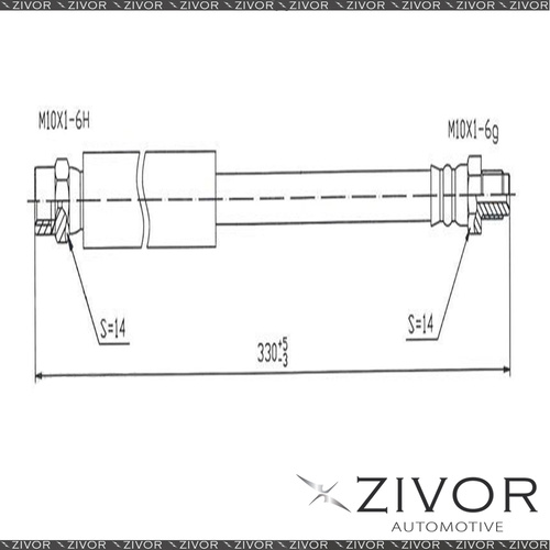 PROTEX Hydraulic Hose-Front For BMW 318i E30 2D Conv RWD 1983-1988 #H3147