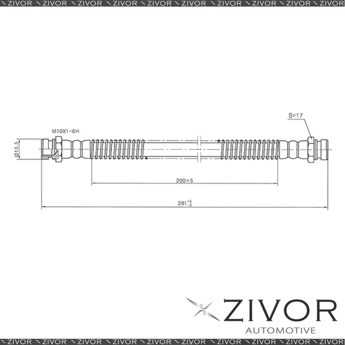 PROTEX Hydraulic Hose - Rear For HYUNDAI GETZ TB 2D H/B FWD 2002 - 2011 #H3531
