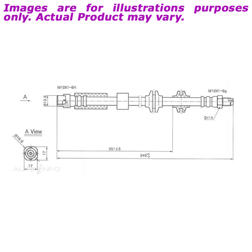 New PROTEX Hydraulic Hose - Front For BMW 125i E88 E88 3.0L H3537