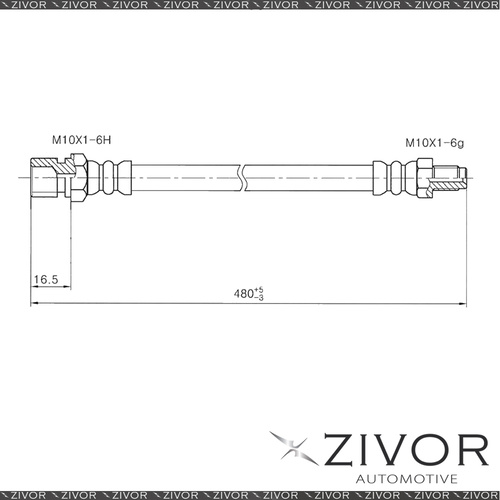 PROTEX Hydraulic Hose-Rear For MERCEDES BENZ 230GE W460 4D Wgn 4WD 1986 - 1989
