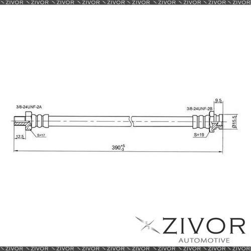 PROTEX Rear Brake Hose For Holden EH,EJ,HD,HR,HK,HT,HG By ZIVOR #H893