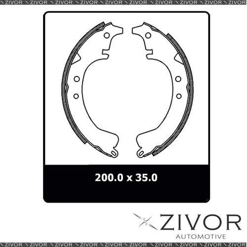 PROTEX Brake Shoes - Rear For TOYOTA COROLLA KE70R 4D Sdn RWD 1981 - 1985 #N1179