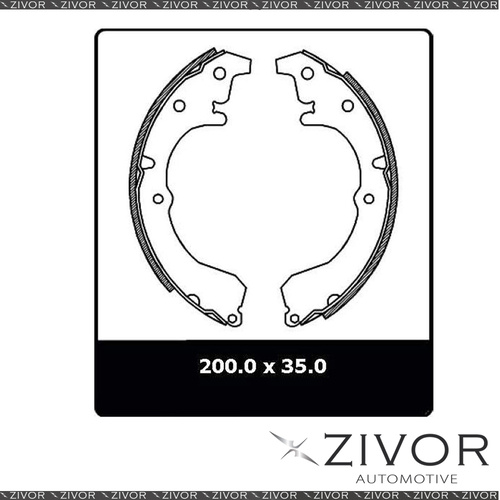 PROTEX Brake Shoes - Rear For TOYOTA COROLLA KE25R 2D Cpe RWD 1970 - 1974 #N1189
