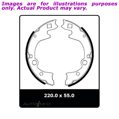 PROTEX Brake Shoes - Rear For KIA K2700 TU D011 2.7L 2D Cab Chassis RWD N1588