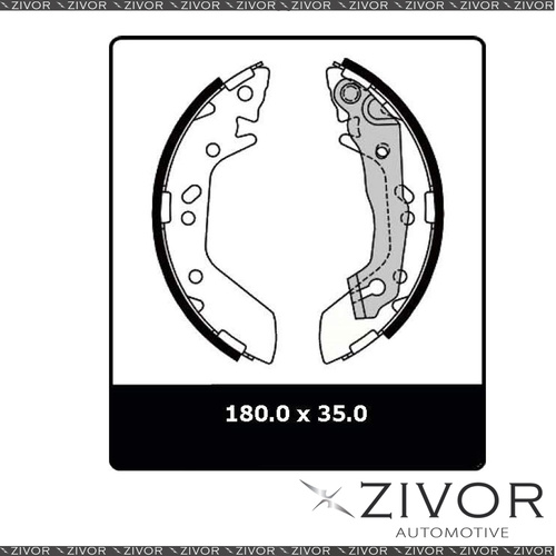 PROTEX Brake Shoes - Rear For HYUNDAI ACCENT . 4D Sdn FWD 1994 - 1999 By ZIVOR