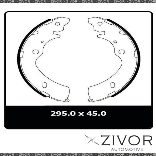PROTEX Brake Shoes - Rear For HOLDEN COLORADO RC 2D Ute 4WD 2008 - 2012 By ZIVOR