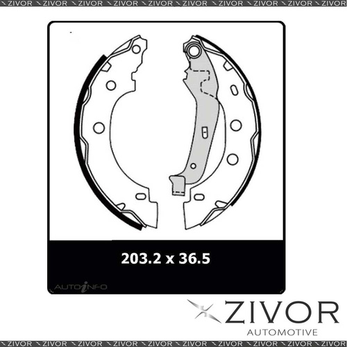 PROTEX Drum Brake Shoe For RENAULT KANGOO X76 By ZIVOR #N3083
