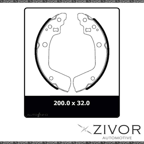 PROTEX Drum Brake Shoe For SUZUKI SWIFT RS416, EZ,RS415, EZ By ZIVOR #N3089