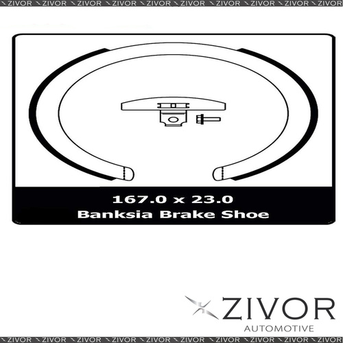 PROTEX Parking Brake Shoe For MITSUBISHI MAGNA TW 4D Sdn FWD 2004 - 2005 #N3219