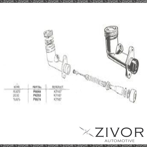 PROTEX Clutch Master Cylinder For FORD FALCON XY 250 6 Cyl CARB 1970-1972 #P6253