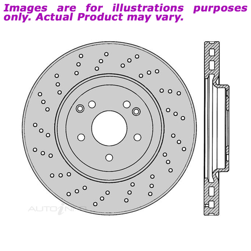 PROTEX Brake Rotor - Front Right For MERCEDES BENZ SLK200 R171 R171 PDR12601HX
